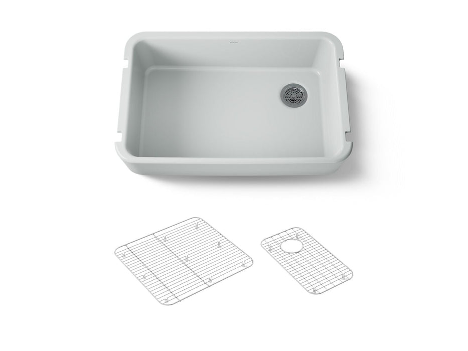 KOHLER K-24268 Ironridge 34" undermount single-bowl farmhouse kitchen sink