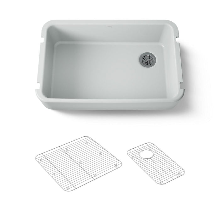 KOHLER K-24268 Ironridge 34" undermount single-bowl farmhouse kitchen sink