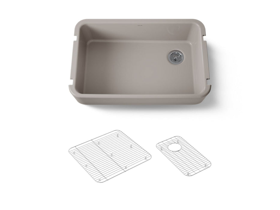 KOHLER K-24268 Ironridge 34" undermount single-bowl farmhouse kitchen sink