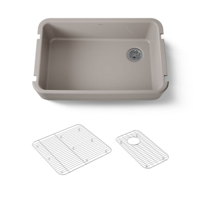 KOHLER K-24268 Ironridge 34" undermount single-bowl farmhouse kitchen sink