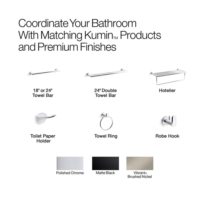 KOHLER K-24546 Kumin Toilet paper holder, polished chrome - view 2