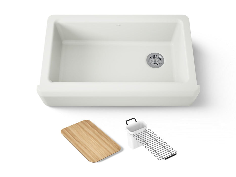 KOHLER K-24564 Riverby 35-3/4" undermount single-bowl farmhouse workstation kitchen sink