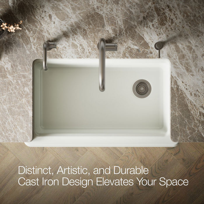 KOHLER K-24564 Riverby 35-3/4" undermount single-bowl farmhouse workstation kitchen sink