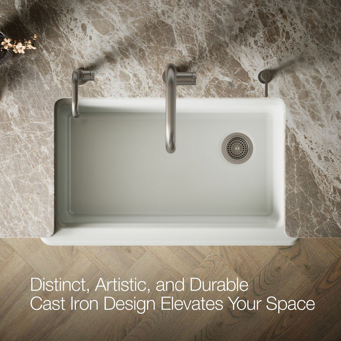 KOHLER K-24564 Riverby 35-3/4" undermount single-bowl farmhouse workstation kitchen sink