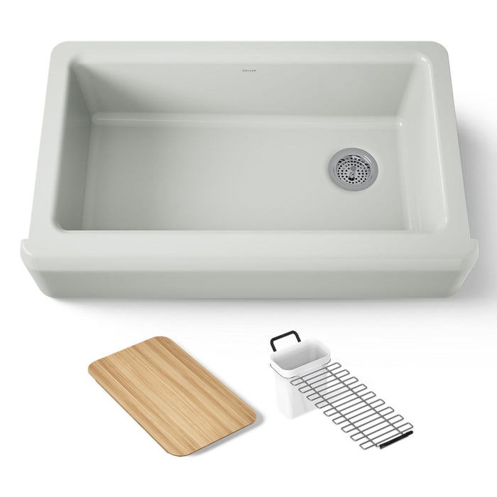 KOHLER K-24564 Riverby 35-3/4" undermount single-bowl farmhouse workstation kitchen sink