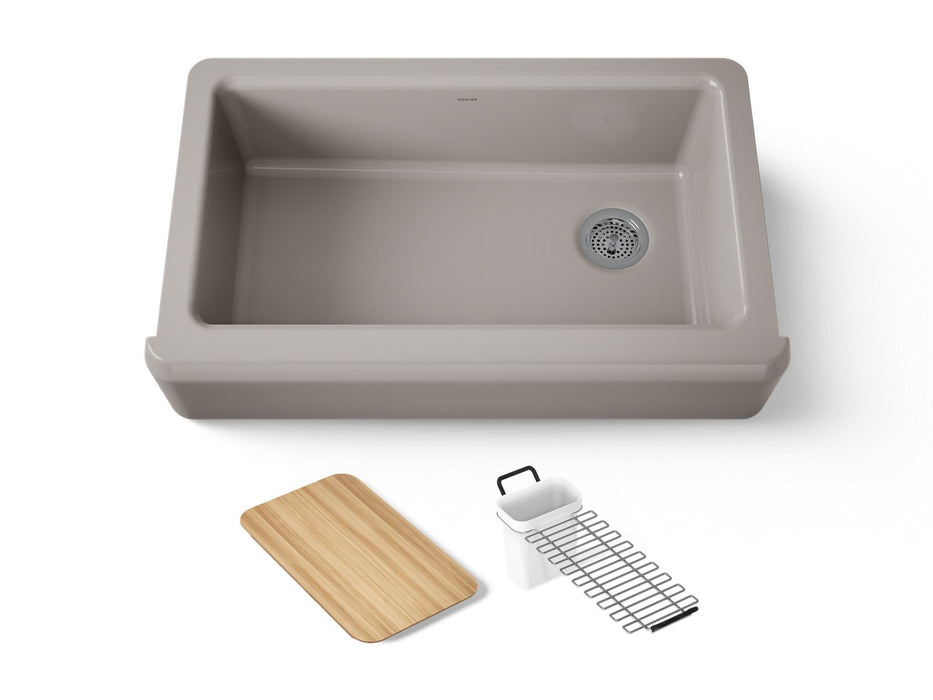 KOHLER K-24564 Riverby 35-3/4" undermount single-bowl farmhouse workstation kitchen sink