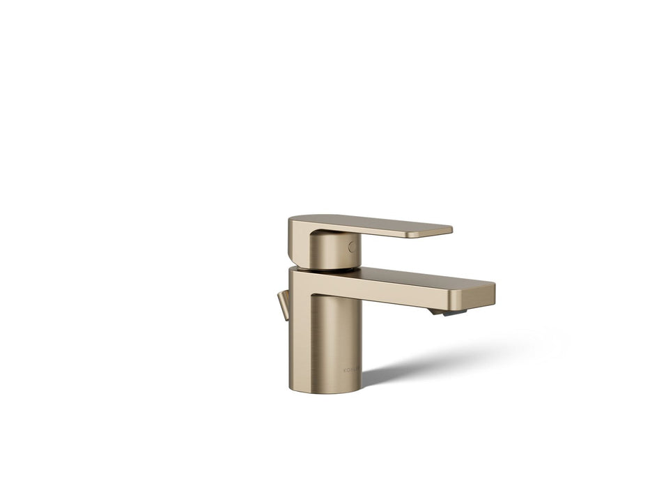 KOHLER K-24804-4 Parallel Low single-handle bathroom sink faucet, 1.2 gpm, vibrant brushed bronze