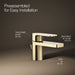 KOHLER K-24804-4 Parallel Low single-handle bathroom sink faucet, 1.2 gpm, vibrant french gold - view 3
