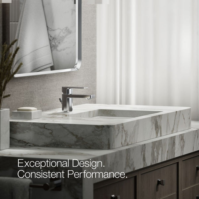 KOHLER K-24804-4K Parallel Low single-handle bathroom sink faucet, 1.0 gpm, polished chrome - view 3