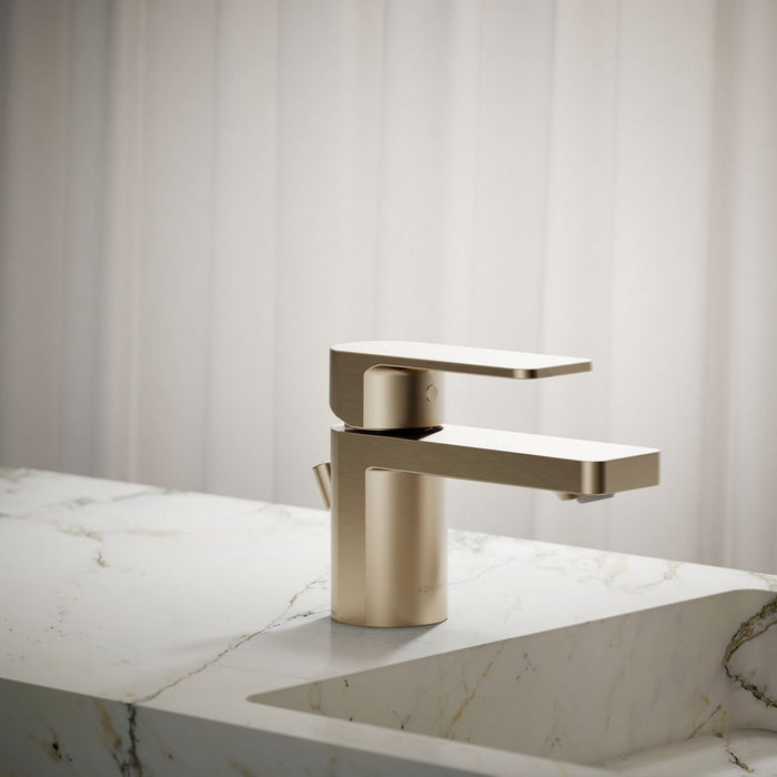 KOHLER K-24804-4K Parallel Low single-handle bathroom sink faucet, 1.0 gpm