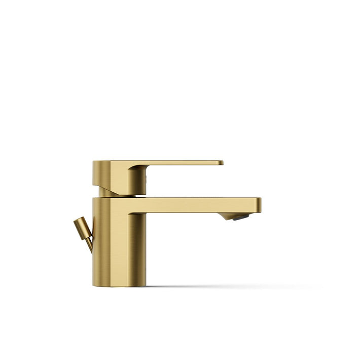 KOHLER K-24804-4K Parallel Low single-handle bathroom sink faucet, 1.0 gpm, vibrant brushed moderne brass - view 3