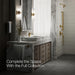 KOHLER K-24804-4K Parallel Low single-handle bathroom sink faucet, 1.0 gpm, vibrant brushed moderne brass - view 4