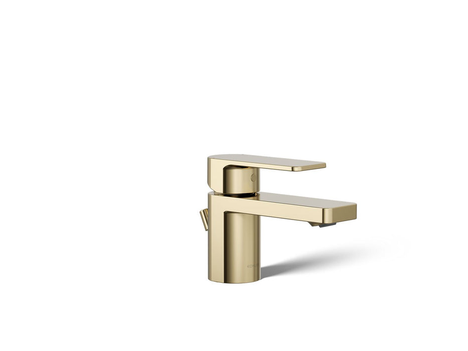 KOHLER K-24804-4K Parallel Low single-handle bathroom sink faucet, 1.0 gpm, vibrant french gold