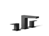 KOHLER K-24857-4 Honesty Widespread bathroom sink faucet, 0.5 gpm, matte black