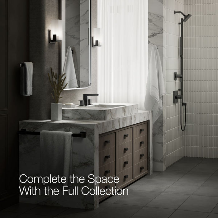 KOHLER K-24857-4 Honesty Widespread bathroom sink faucet, 0.5 gpm, matte black - view 4