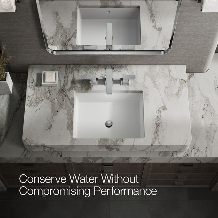 KOHLER K-24857-4 Honesty Widespread bathroom sink faucet, 0.5 gpm, polished chrome - view 5