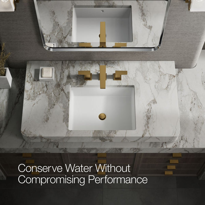 KOHLER K-24857-4 Honesty Widespread bathroom sink faucet, 0.5 gpm, vibrant brushed moderne brass - view 5