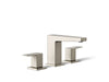 KOHLER K-24857-4 Honesty Widespread bathroom sink faucet, 0.5 gpm, vibrant brushed nickel