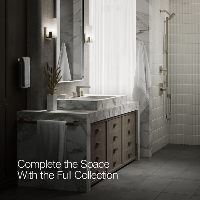 KOHLER K-24857-4 Honesty Widespread bathroom sink faucet, 0.5 gpm, vibrant brushed nickel - view 4