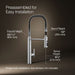 KOHLER K-24982 Purist Semi-professional kitchen sink faucet with three-function sprayhead, polished chrome - view 5