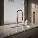 KOHLER K-24982 Purist Semi-professional kitchen sink faucet with three-function sprayhead, vibrant brushed bronze - view 3