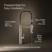 KOHLER K-24982 Purist Semi-professional kitchen sink faucet with three-function sprayhead, vibrant polished nickel - view 5