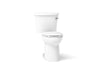 KOHLER K-25077-RA Kingston Two-piece elongated toilet, 1.28 gpf, white