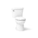 KOHLER K-25087-SS Kingston Two-piece elongated toilet, 1.28 gpf, white