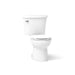 KOHLER K-25097-SST Kingston Two-piece round-front toilet, 1.28 gpf, white