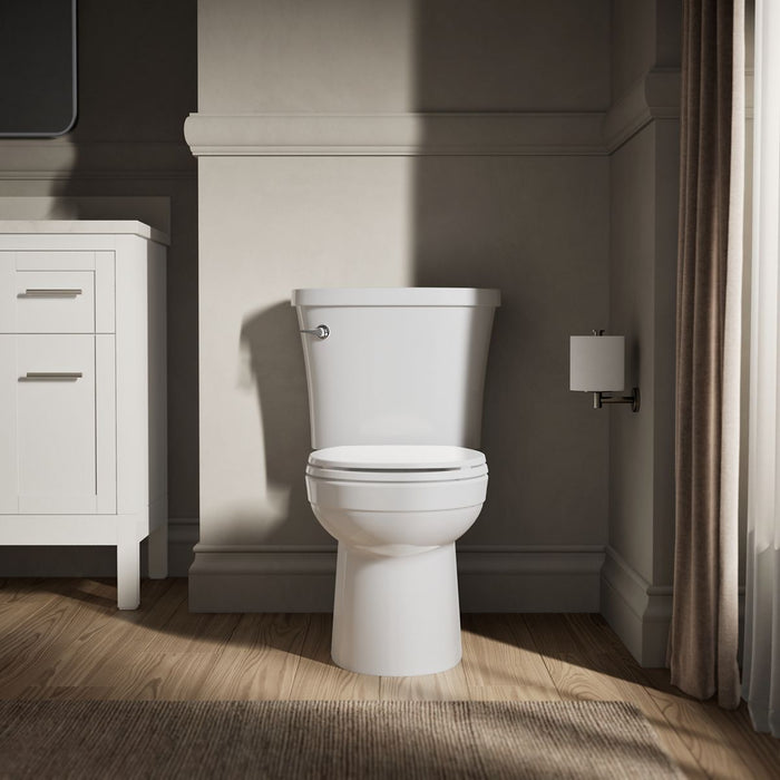 KOHLER K-25097-SST Kingston Two-piece round-front toilet, 1.28 gpf, white - view 5