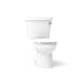 KOHLER K-25097-TR Kingston Two-piece round-front toilet, 1.28 gpf, white