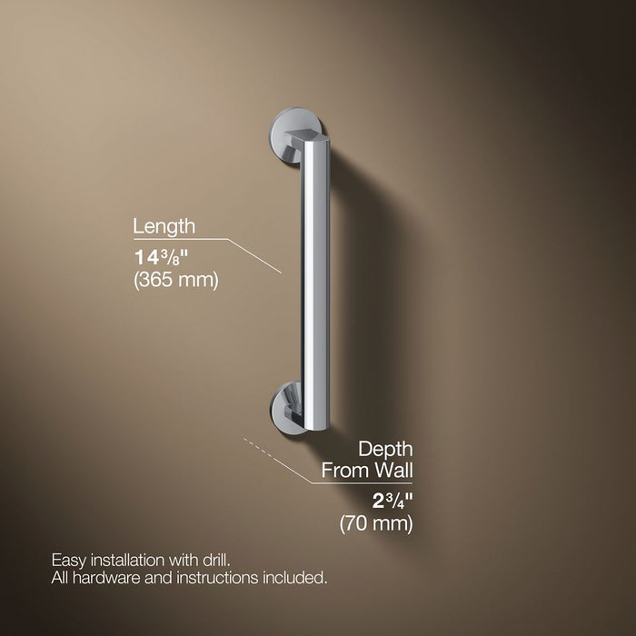 3/4 view of product with dimensions