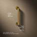3/4 view of product with dimensions