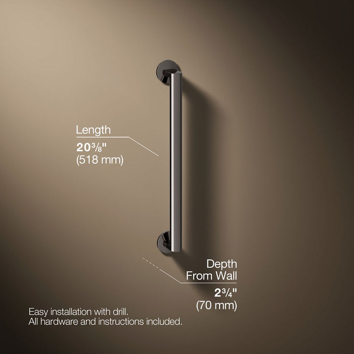 3/4 view of product with dimensions