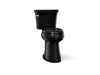 KOHLER K-25224 Highline Tall two-piece elongated toilet, 1.28 gpf, black black