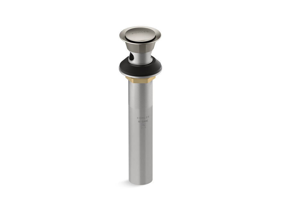 KOHLER K-25322 Clicker drain with overflow, vibrant brushed nickel