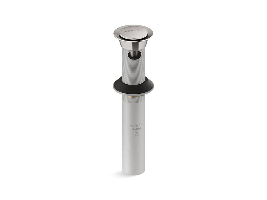 KOHLER K-25322 Clicker drain with overflow, vibrant titanium