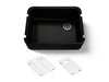 KOHLER K-25766 Ironridge 28" undermount single-bowl farmhouse kitchen sink, black black