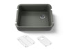 KOHLER K-25766 Ironridge 28" undermount single-bowl farmhouse kitchen sink, thunder grey
