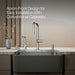 KOHLER K-25766 Ironridge 28" undermount single-bowl farmhouse kitchen sink, thunder grey - view 2