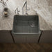 KOHLER K-25766 Ironridge 28" undermount single-bowl farmhouse kitchen sink, thunder grey - view 4