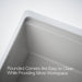 KOHLER K-25784 Cairn Undermount single-bowl farmhouse kitchen sink, matte white - view 2
