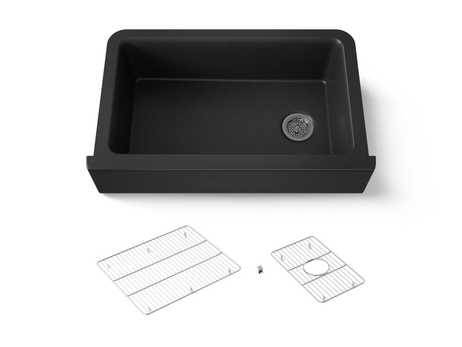 KOHLER K-25786 Cairn 34" undermount single-bowl farmhouse kitchen sink