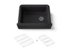 KOHLER K-25787 Cairn 29-11/16" undermount single-bowl farmhouse kitchen sink, matte black