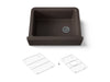 KOHLER K-25787 Cairn 29-11/16" undermount single-bowl farmhouse kitchen sink, matte brown