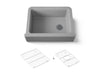 KOHLER K-25787 Cairn 29-11/16" undermount single-bowl farmhouse kitchen sink, matte grey