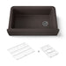 KOHLER K-25788 Cairn 34" undermount single-bowl farmhouse kitchen sink with fluted design, matte brown - view 5