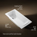 KOHLER K-25830 Avec 60" x 30" drop-in bath, white - view 4