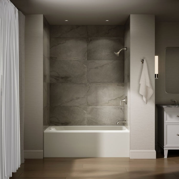 KOHLER K-25831-RA Avec 60" x 32" alcove bath, right drain, biscuit - view 4