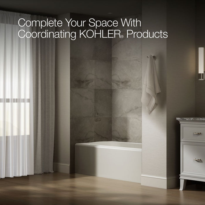 KOHLER K-25831-RA Avec 60" x 32" alcove bath, right drain, biscuit - view 5